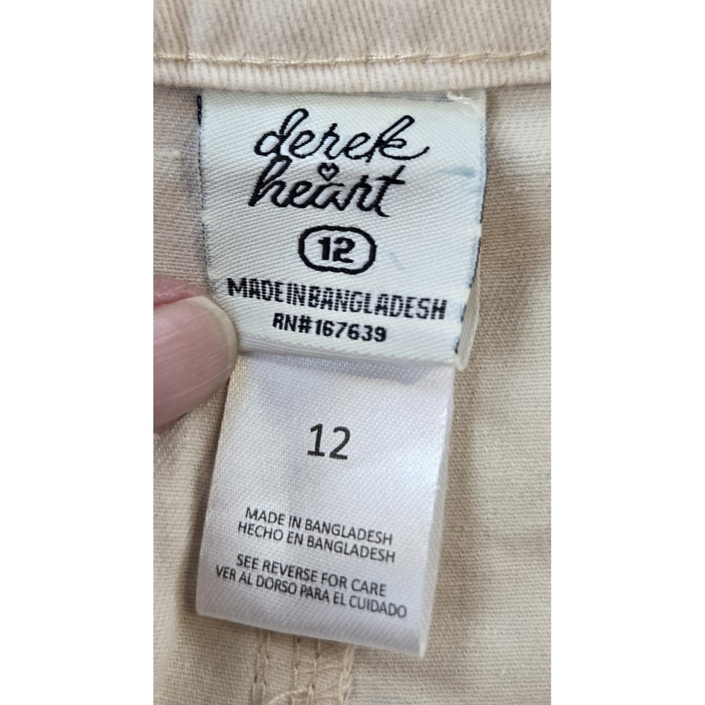 Derek Love Girl's  Patch Front Pocket Wide Leg Ankle Pants 100%‎ Cotton Size 12 - Picture 8 of 10
